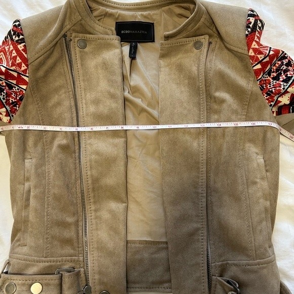 BCBG SUEDE TRIBAL JACKET - Picture 15 of 15